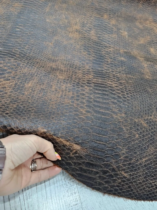 Crocodile Baskılı Crazy Deri (1.4mm 1.6mm)