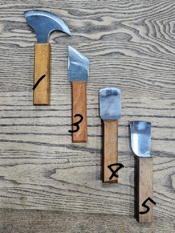 Deri Yarma Bıçak 4lü Set