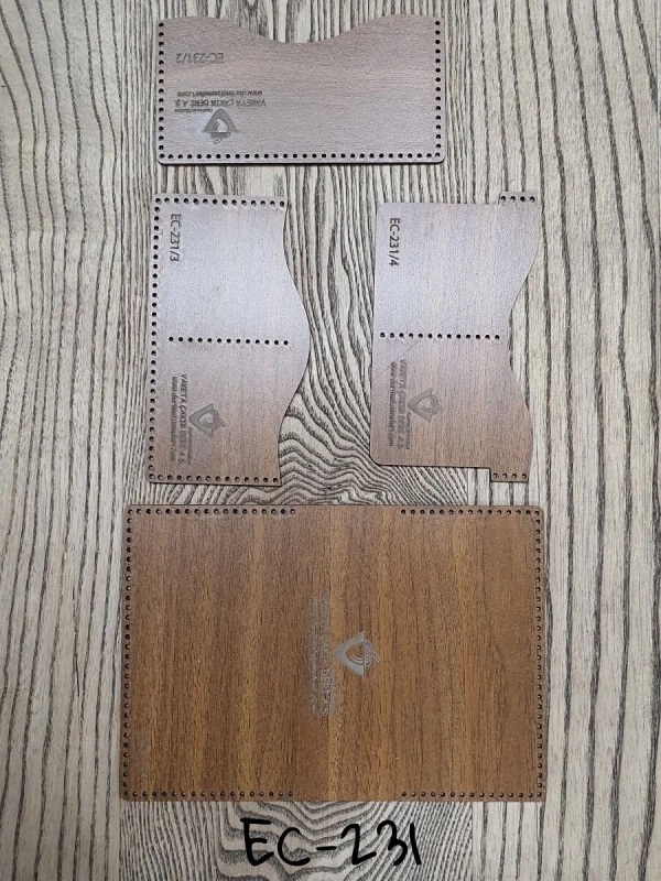 EC-231 Ahşap Pasaport Cüzdan Şablonu