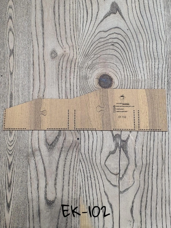 EK-102 Ahşap Sarmal Kartlık Şablonu