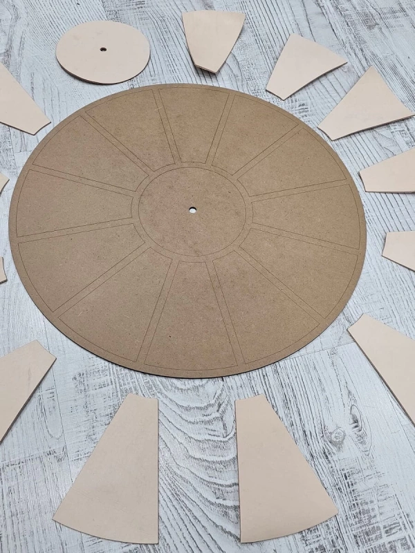 Duvar Saati Ahşap ve Deri