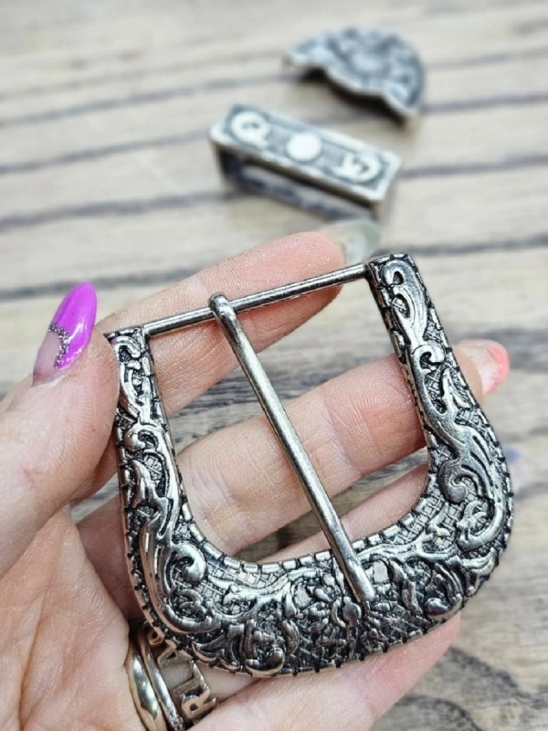 Süslü Nikel Kemer Tokası (34mm)