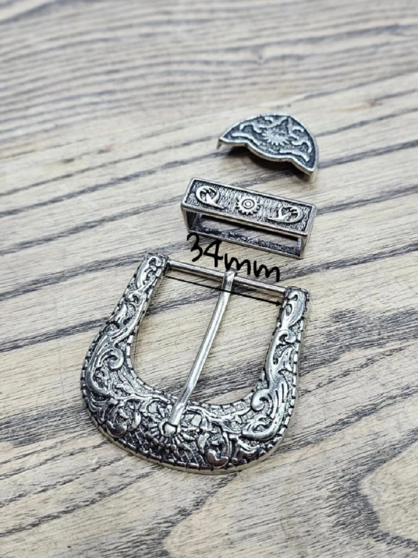 Süslü Nikel Kemer Tokası (34mm)