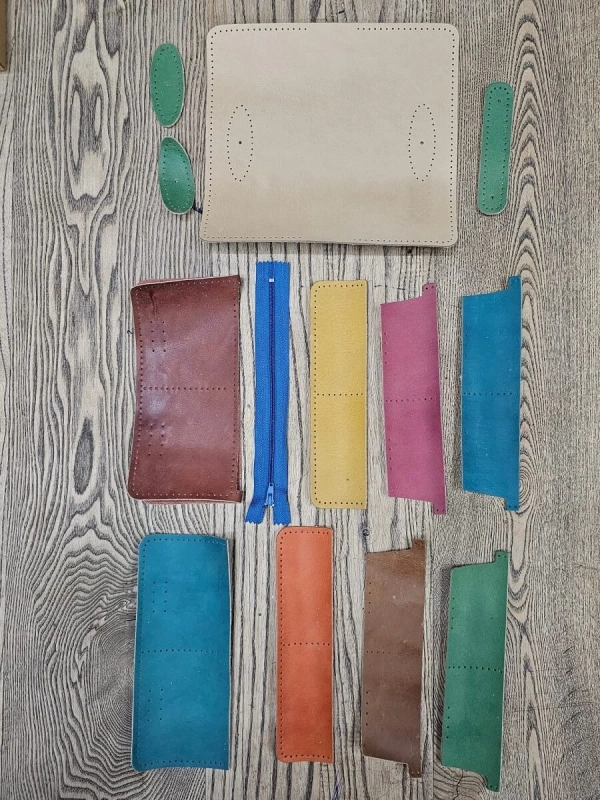 Kendin Yap Kit - VCD-261 Rengarenk Deri Cüzdan