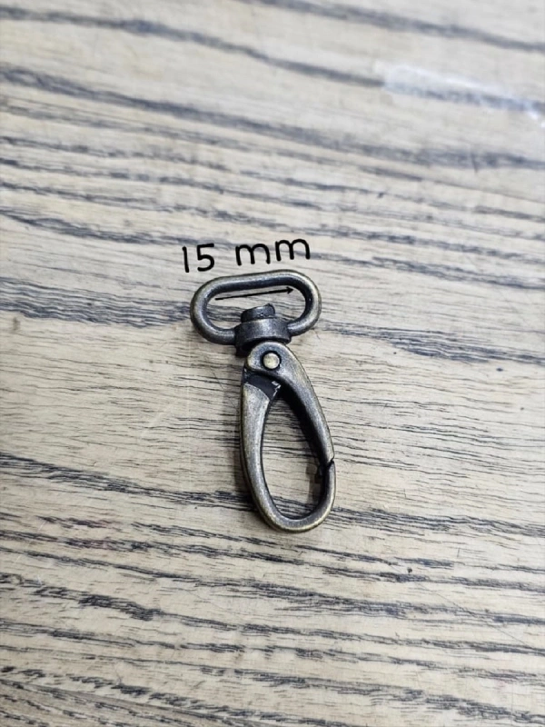 Yeni Zamak Kanca Papağan 15mm Antik