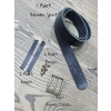 Kemer Set - Dokulu Siyah - 4cm