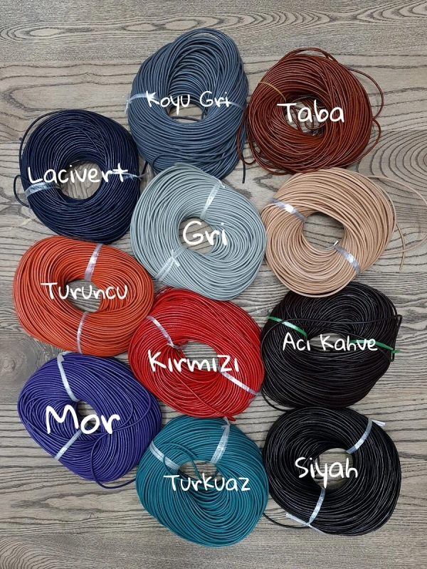 3mm Yuvarlak Deri Sırım