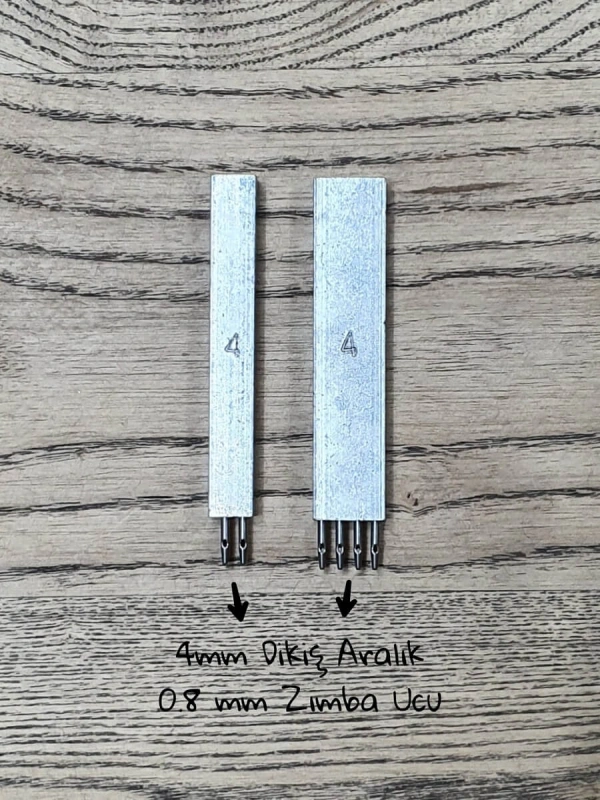 4mm Aralıklı - 0.8mm Zımba Uçlu - 2li ve 4lüDelme