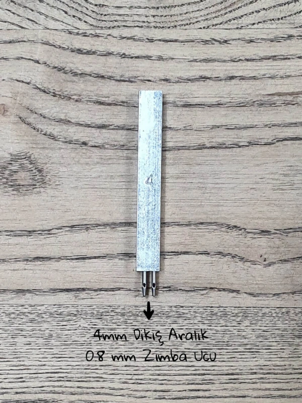 4mm Dikiş Aralıklı - 0.8 mm Zımba Uçlu - 2 li Delme