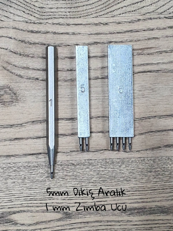 5mm Dikiş Aralıklı - 1mm Zımba Uçlu - Tekli 2li ve 4lü Delme Set