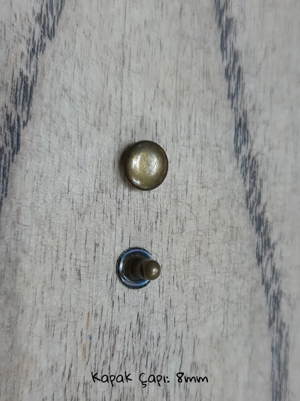 8mm Antik Pirinç Perçin Kapsül (Toruk-Rivet)