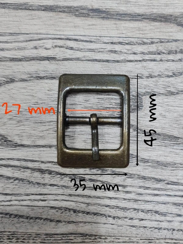 3 cm Kaliteli Kare Toka Antik