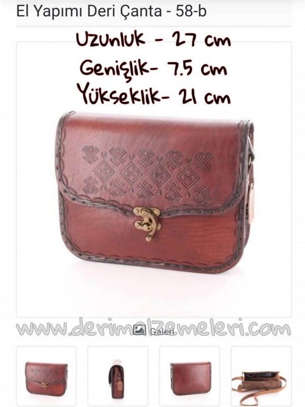 El Yapımı Deri Çanta 58-b