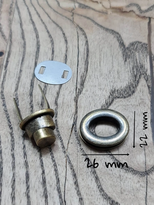 Çanta Kilit Minik Yuvarlak Zamak (Klips)