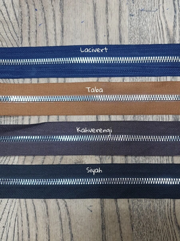 Fermuar (Gümüş) Plastik Diş Çift Taraflı Metrelik