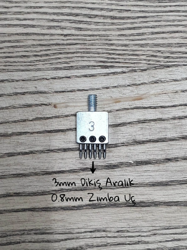 Tulumbaya Uyarlı 0.8mm Zımba Uçlu 3mm Dikiş Aralıklı 6lı Delme