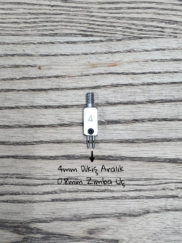 Tulumba Uyarlı 0.8mm Zımba Uçlu 4mm Aralıklı 2li Delme