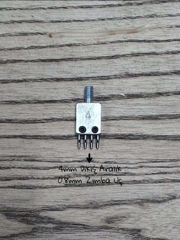 Tulumba Uyarlı 0.8mm Zımba Uçlu 4mm Dikiş Aralıklı 4lü Delme