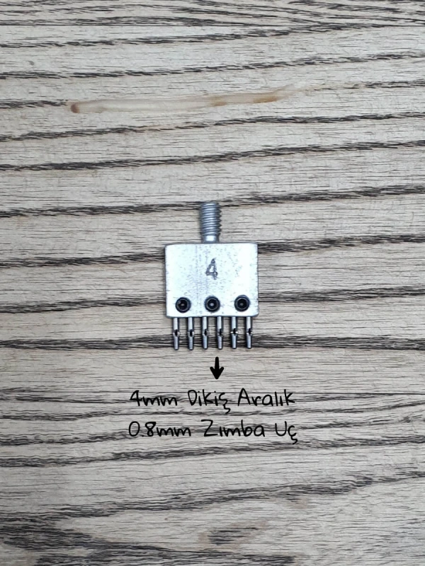 Tulumba Uyarlı 0.8mm Zımba Uçlu 4mm Dikiş Aralıklı 6lı Delme