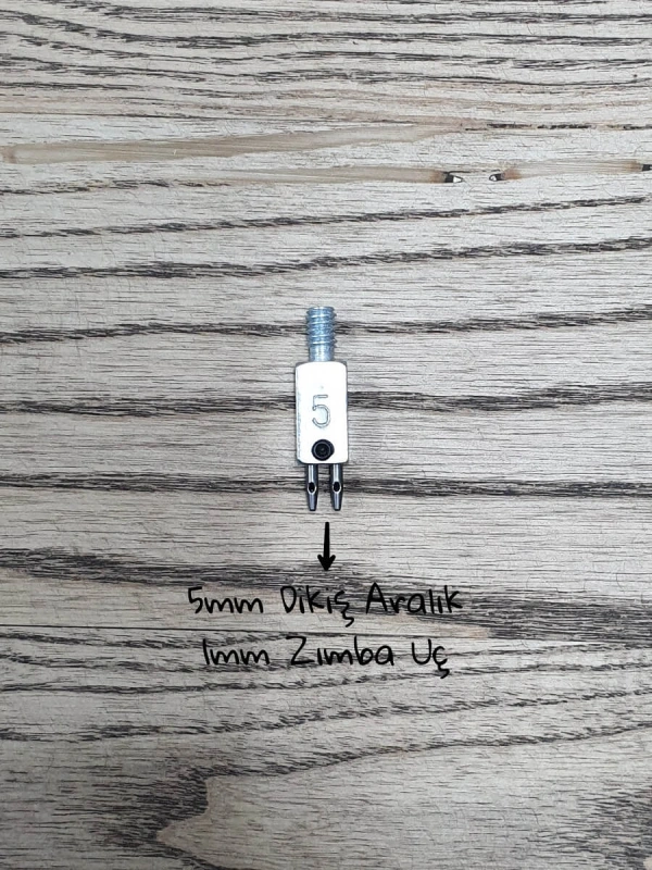 Tulumba Uyarlı 1mm Zımba Uçlu 5mm Dikiş Aralıklı 2li Delme