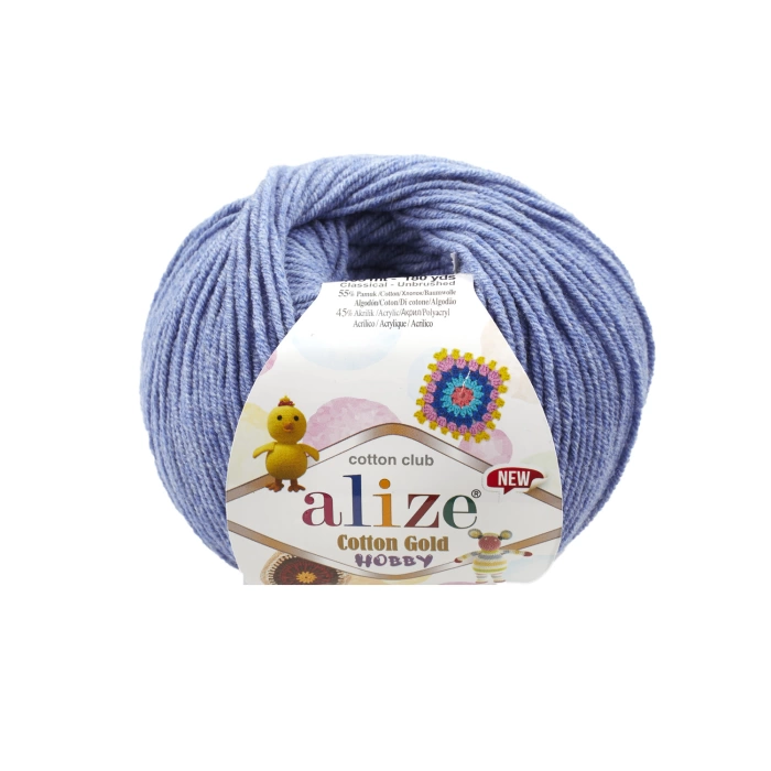 Alize Cotton Gold Hobby New 374 Mavi - Amigurumi İpi
