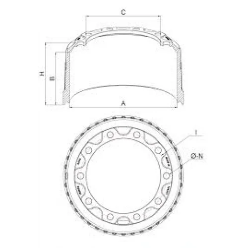 KAMPANA - BRAKE DRUM - ТОРМОЗНОЙ БАРАБАН