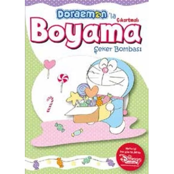 Doraemonla Çıkartmalı Boyama Şeker Bombası