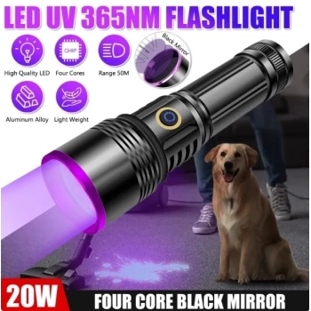 F-365 Uv 20w Şarjlı 26650 Pilli Profesyonel El Feneri