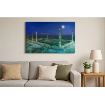 Mescid-i Nebevi Duvar Tablosu Resmi - İslami Hediye Seçeneği 40x60 Cm