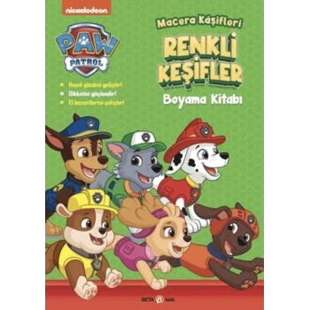 Paw Patrol Macera Kaşifleri Renkli Keşifler Boyama Kitabı