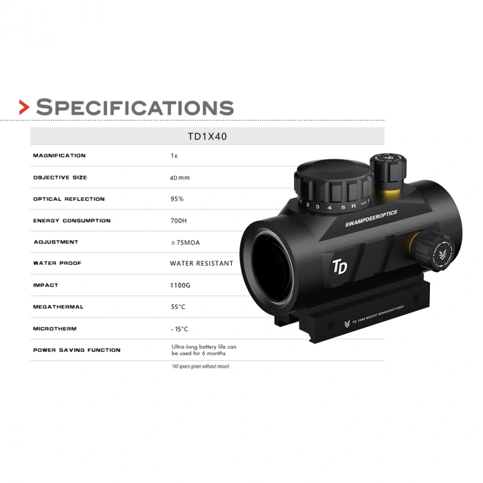 SWAMPDEER TD 1X40 RED DOT