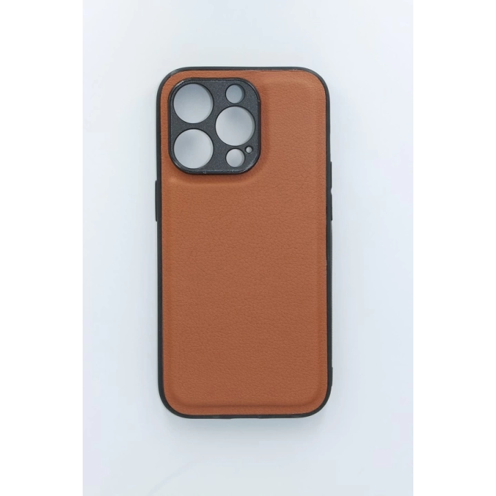 İphone 12 - 12 Pro Uyumlu Faux Leather Silikon Kılıf