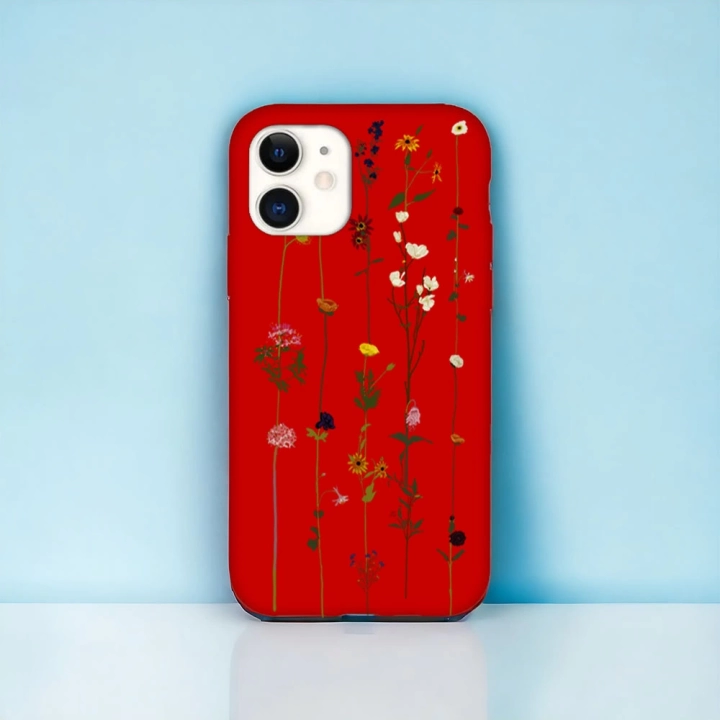 iPhone 11 Uyumlu Floral Stripes Desenli Lansman Kılıf