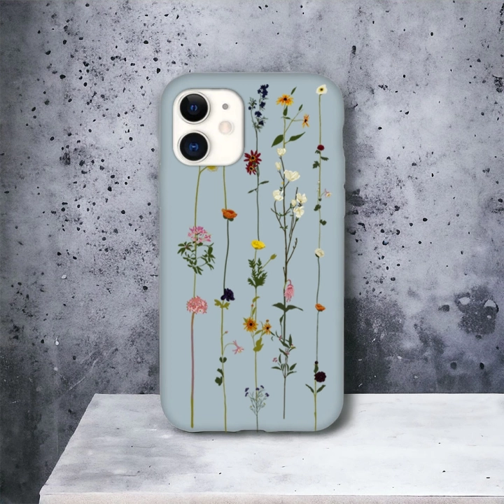 iPhone 11 Uyumlu Floral Stripes Desenli Lansman Kılıf