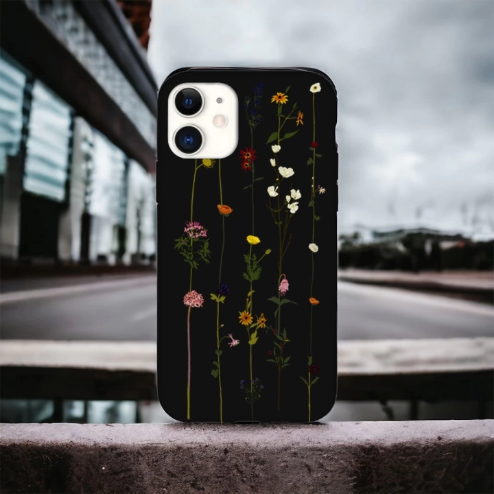 iPhone 11 Uyumlu Floral Stripes Desenli Lansman Kılıf