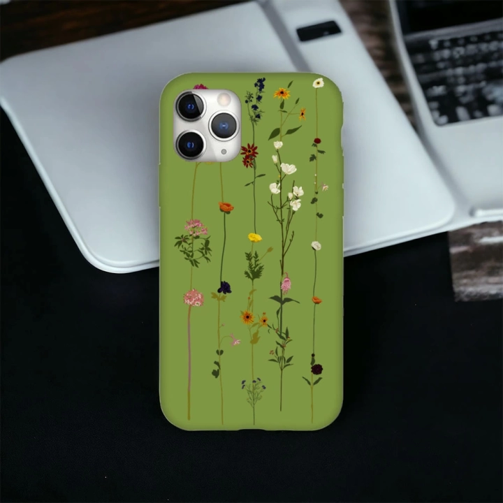 iPhone 11 Promax Uyumlu Floral Stripes Desenli Lansman Kılıf