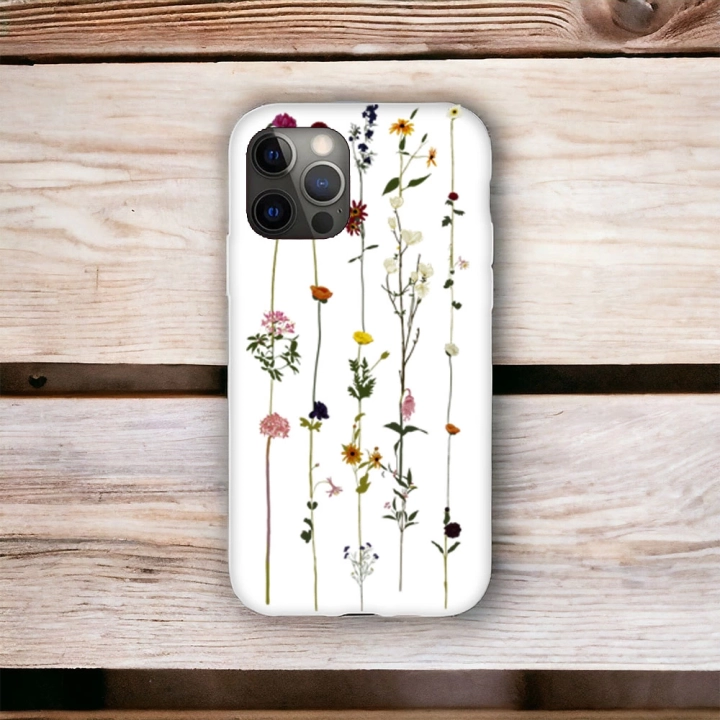 iPhone 12 Promax Uyumlu Floral Stripes Desenli Lansman Kılıf