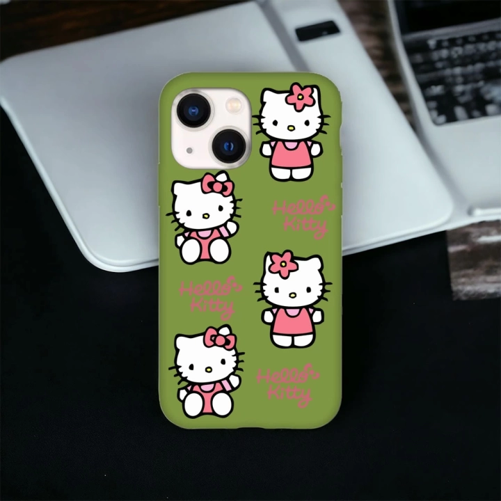 iPhone 15 Uyumlu Hello Kitty Desenli Lansman Kılıf