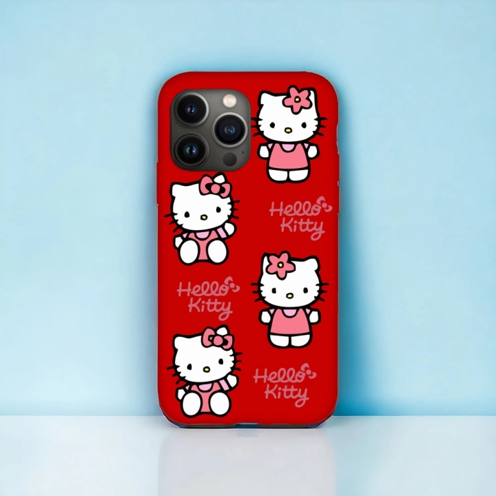 iPhone 13 Pro Uyumlu Hello Kitty Desenli Lansman Kılıf