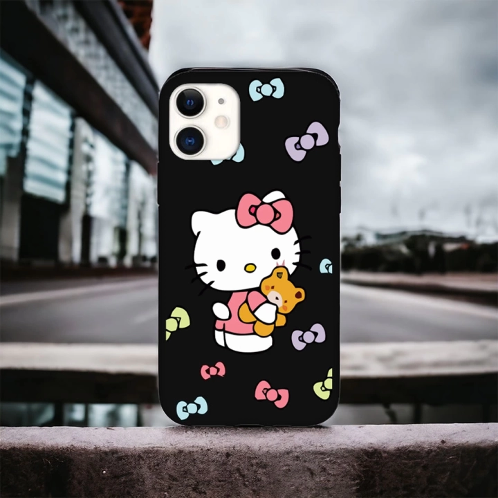 iPhone 11 Uyumlu Hello Kitty 1 Desenli Lansman Kılıf