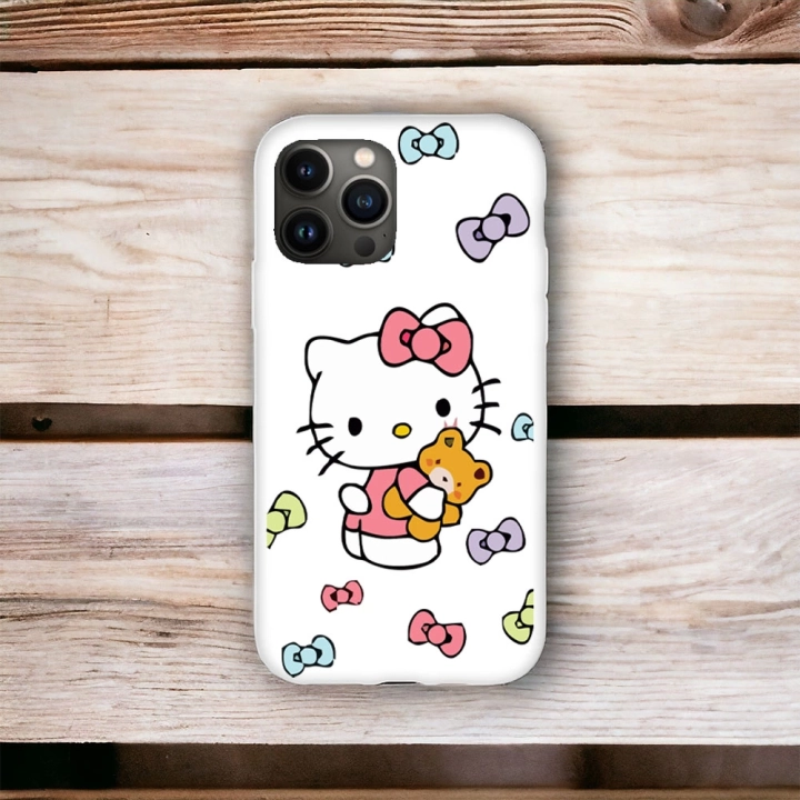 iPhone 12 / 12 Pro Uyumlu Hello Kitty 1 Desenli Lansman Kılıf