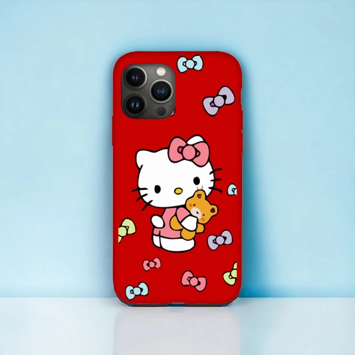 iPhone 12 / 12 Pro Uyumlu Hello Kitty 1 Desenli Lansman Kılıf