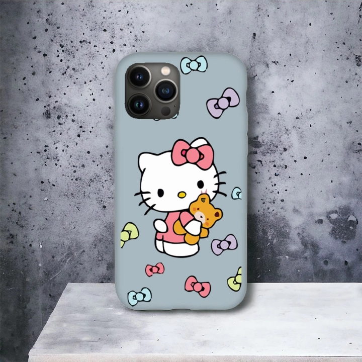 iPhone 12 / 12 Pro Uyumlu Hello Kitty 1 Desenli Lansman Kılıf