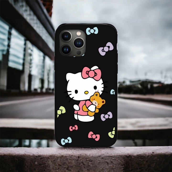 iPhone 12 / 12 Pro Uyumlu Hello Kitty 1 Desenli Lansman Kılıf