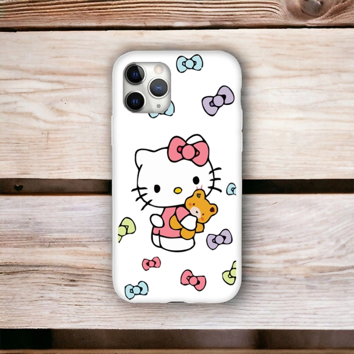 iPhone 11 Promax Uyumlu Hello Kitty 1 Desenli Lansman Kılıf