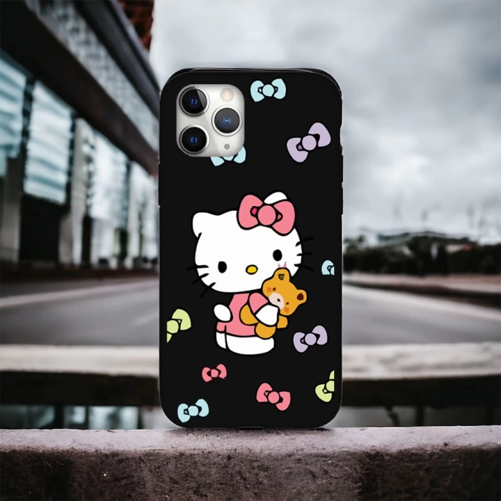 iPhone 11 Promax Uyumlu Hello Kitty 1 Desenli Lansman Kılıf