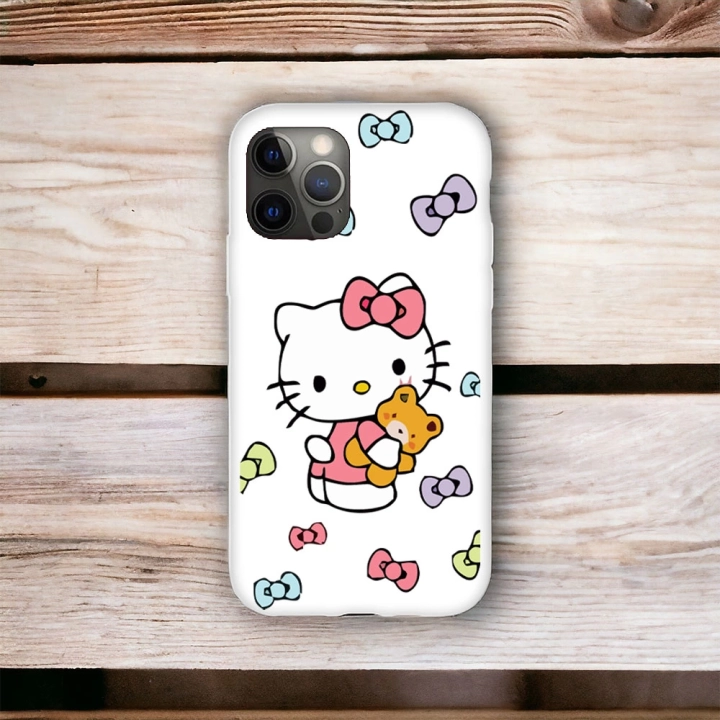 iPhone 12 Promax Uyumlu Hello Kitty 1 Desenli Lansman Kılıf