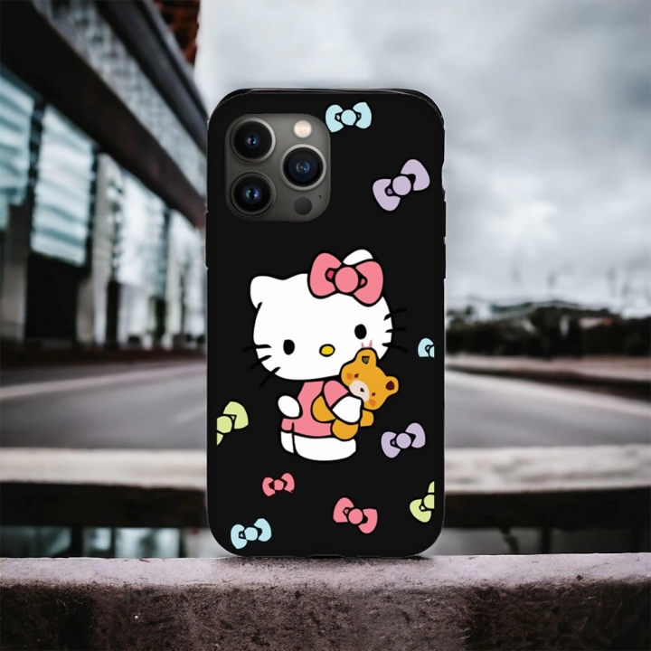 iPhone 13 Pro Uyumlu Hello Kitty 1 Desenli Lansman Kılıf