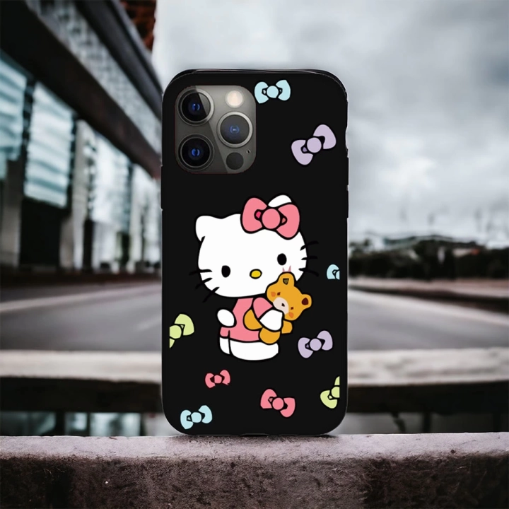 iPhone 14 Promax Uyumlu Hello Kitty 1 Desenli Lansman Kılıf