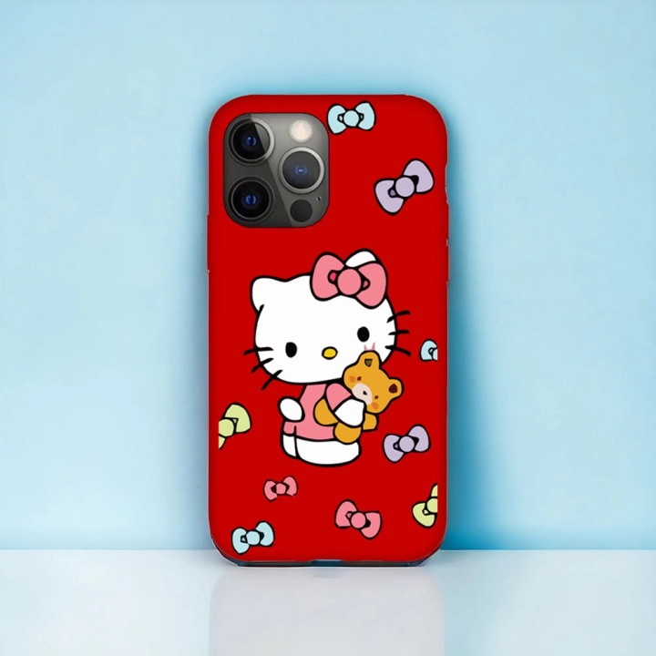 iPhone 15 Promax Uyumlu Hello Kitty 1 Desenli Lansman Kılıf